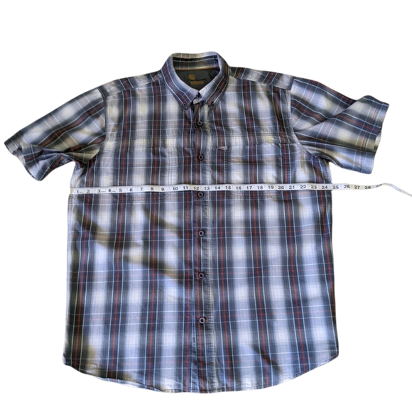 Carhartt Force Relaxed Fit Vented Short Sleeve Button Down Plaid Mens Si… - Picture 4 of 13